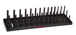 Bandeja de enchufes estilo poste de 3 filas SAE de 1/2" (negra)