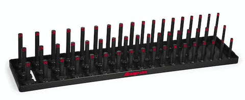 Bandeja de enchufes estilo poste de 3 filas métricas de 1/2" (negra)