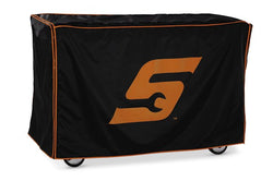 Funda con logo “S” (negra con logo naranja)