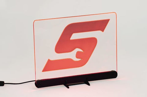 Luz del panel con logotipo completo (rojo)