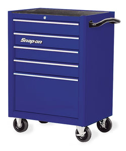 Cabina enrollable Heritage Series de banco único con cinco cajones y 26" (azul real)