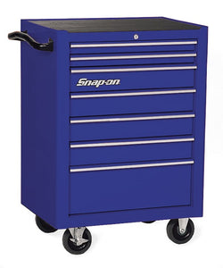 Cabina enrollable Heritage Series de banco único con siete cajones de 26" (azul real)