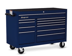 Cabina enrollable serie clásica con doble banco y 11 cajones de 55" (azul medianoche)