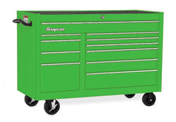 Cabina enrollable serie clásica de doble banco y 11 cajones de 55" (verde extremo)