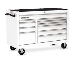 Cabina enrollable serie clásica de doble banco y 11 cajones de 55" (blanca)