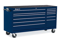 Cabina enrollable Classic Serie 96 con doble banco y 73" y 12 cajones (azul medianoche)