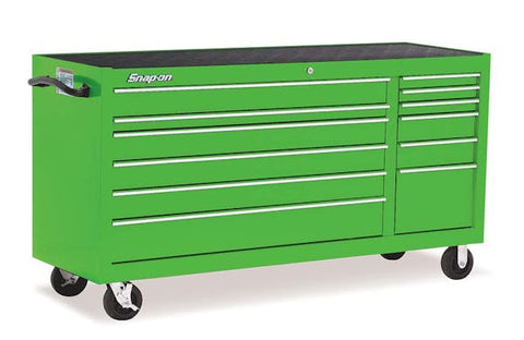 Cabina enrollable Classic Serie 96 con doble banco y 73" y 12 cajones (verde extremo)