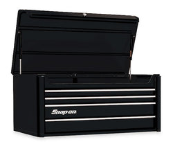 Cómoda superior de cuatro cajones Heritage Series (negro brillante)