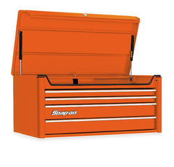 Cómoda superior de cuatro cajones Heritage Series (naranja eléctrico)