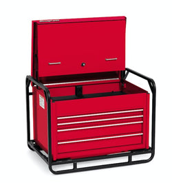 Cofre de carretera resistente con cuatro cajones de 36" (rojo)