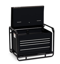 Cómoda de carretera resistente con cuatro cajones de 36" (negro brillante)