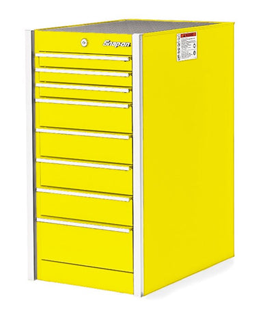 Cabina lateral serie Masters de banco único con ocho cajones y 19" (ultraamarilla)