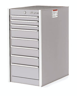 Cabina lateral serie Masters de banco único con ocho cajones y 19" (Arctic Silver)