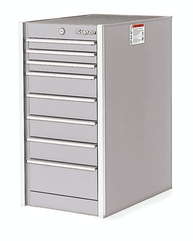 Cabina lateral serie Masters de banco único con ocho cajones y 19" (Arctic Silver)