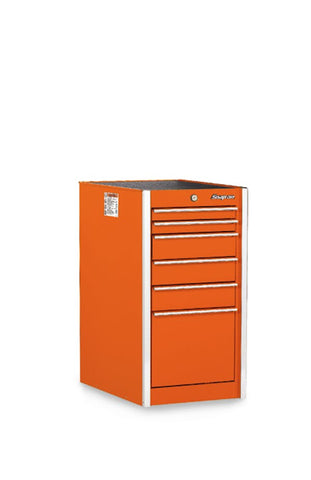 Gabinete final serie Masters de un solo banco con seis cajones de 19" (naranja eléctrico)