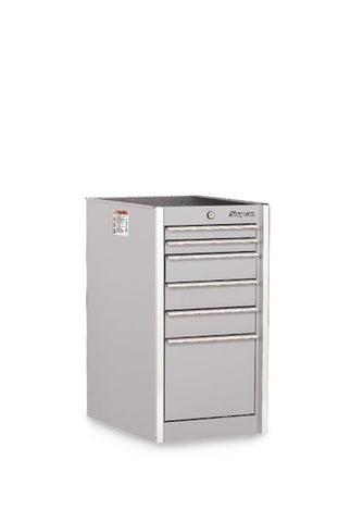 Gabinete final serie Masters de un solo banco con seis cajones de 19" (Arctic Silver)