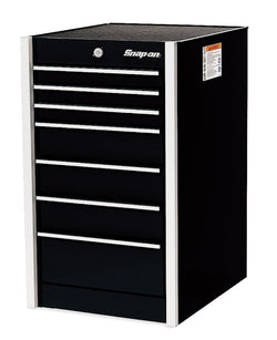 Cabina lateral Masters Series de 19" y siete cajones (negro brillante)
