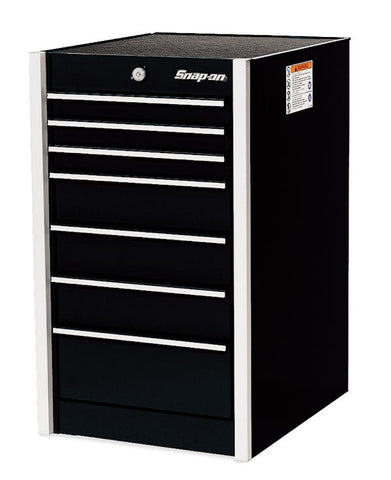 Cabina lateral Masters Series de 19" y siete cajones (negro brillante)