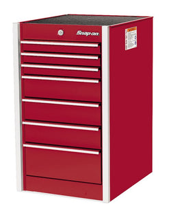 Cabina lateral Masters Series de 19" y siete cajones (rojo manzana caramelo)