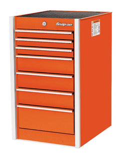 Cabina lateral Masters Series de 19" y siete cajones (naranja eléctrico)