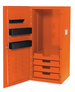 Locker Masters Series con cuatro cajones y 24" (naranja eléctrico)