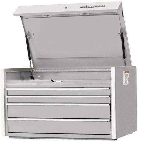 Cómoda superior Masters Series de un solo banco con cuatro cajones de 36" (Arctic Silver)