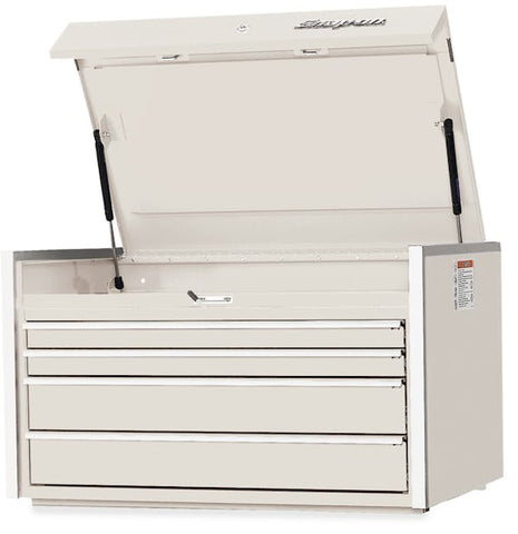 Cómoda superior Masters Series de un solo banco con cuatro cajones de 36" (blanca)