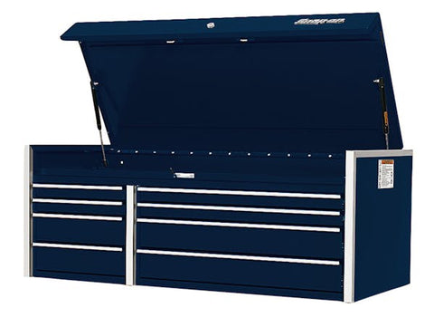 Cómoda superior Masters Series de 54" con ocho cajones y dos bancos (azul medianoche)
