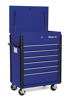 Carro rodante compacto con seis cajones y 32" (azul real)