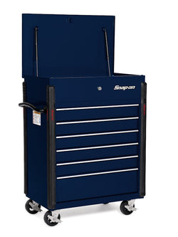 Carro rodante compacto con seis cajones y 32" (azul medianoche)
