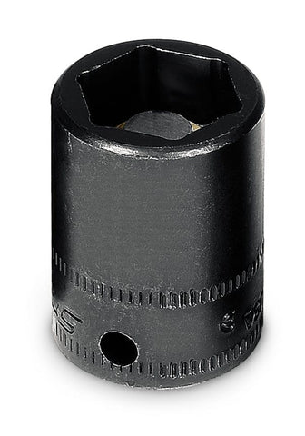 Dado de potencia magnético poco profundo Flank Drive® de 12 mm, métrico, 6 puntas, con cuadro de 1/4"