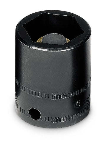 Dado de potencia magnético poco profundo Flank Drive®, 13 mm, métrico, 6 puntas, con cuadro de 1/4"