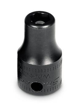 Dado de potencia magnético poco profundo Flank Drive® de 5 mm, métrico, de 6 puntas y con impulsión de 1/4"