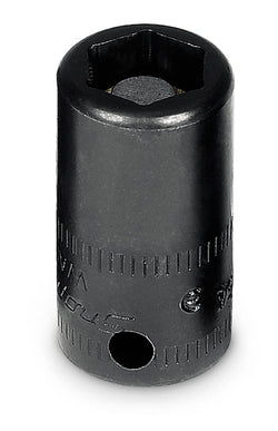 Dado de potencia magnético poco profundo Flank Drive® de 8 mm, métrico, de 6 puntas y con accionamiento de 1/4"