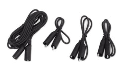 Juego de cables de 4 piezas (negro/recto)