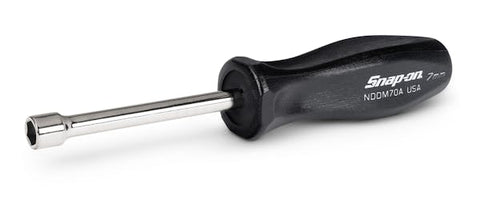 Destornillador para tuercas con mango duro, métrico, de 6 puntas, 7 mm (negro)