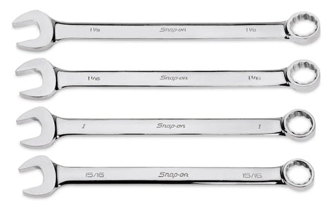 Juego de llaves combinadas SAE Flank Drive® de 12 puntas y 4 piezas (15/16–1-1/8")