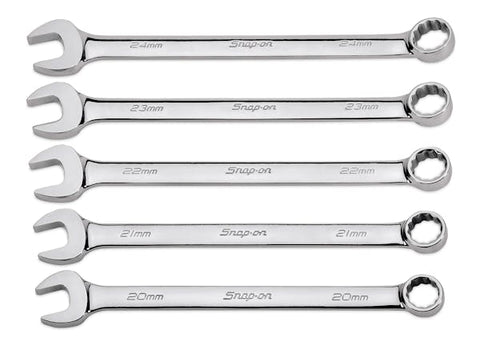 Juego de llaves combinadas Flank Drive® métricas de 12 puntas y 5 piezas (20–24 mm)