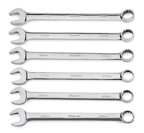 Juego de llaves combinadas Flank Drive® métricas de 12 puntas y 6 piezas (25–30 mm)
