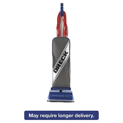 Aspiradora vertical comercial XL, 120 V, gris/azul, 12 1/2 x 9 1/4 x 47 3/4
