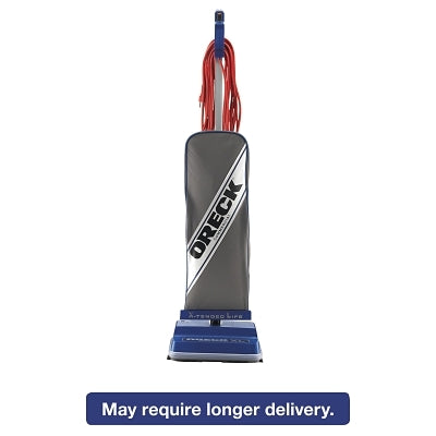 XL Commercial Upright Vacuum Cleaner, 120V, Gray/Blue, 12 1/2 x 9 1/4 x 47 3/4