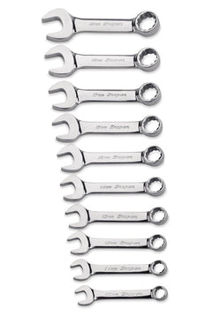 Juego de llaves combinadas enanas Flank Drive® métricas de 12 puntas y 10 piezas (10-19 mm)