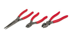 Juego de alicates/cortadores de 3 piezas (rojo)