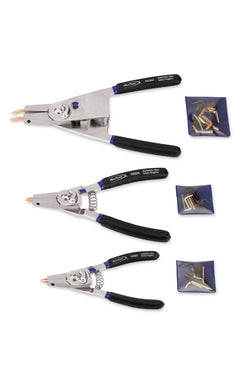Juego de alicates para anillos de retención de 3 piezas (Blue-Point®)