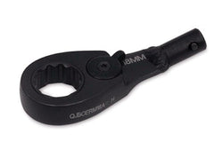 Cabezal de extremo de caja con trinquete de 19 mm, métrico, de 12 puntos