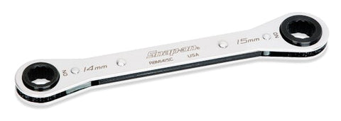 Llave de caja con trinquete acodada de 0°, métrica, de 12 puntas, de 10 a 11 mm