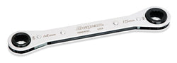 Llave de caja con trinquete acodada de 0°, métrica, de 12 puntas, de 12 a 13 mm