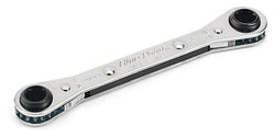 Llave de caja con trinquete acodada de 0° SAE Latch-On® de 3/8–7/16" y 12 puntas (Blue-Point®)