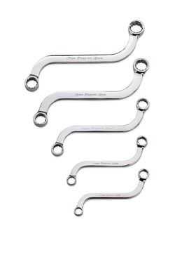 Juego de llaves de caja en forma de S Flank Drive® métricas de 12 puntas y 5 piezas (10–19 mm)