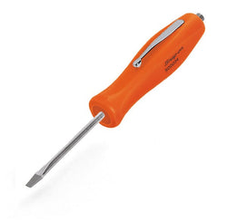 Destornillador de bolsillo de punta plana con imán (naranja)